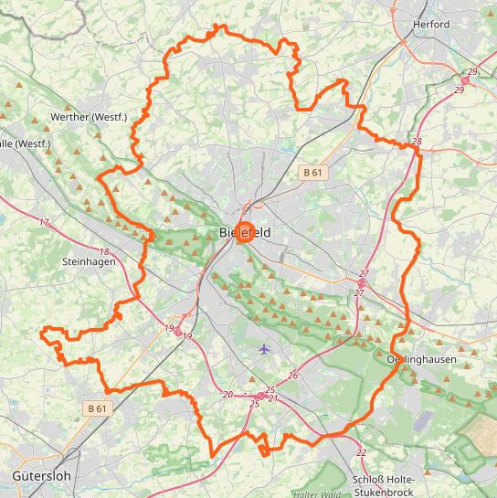 Karte Bielefeld